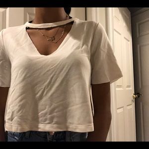 White crop top